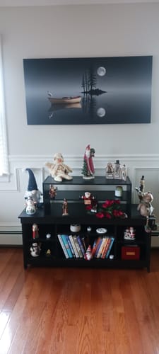 Customer photo review of Modern Minimalist Night Lake Wall Art