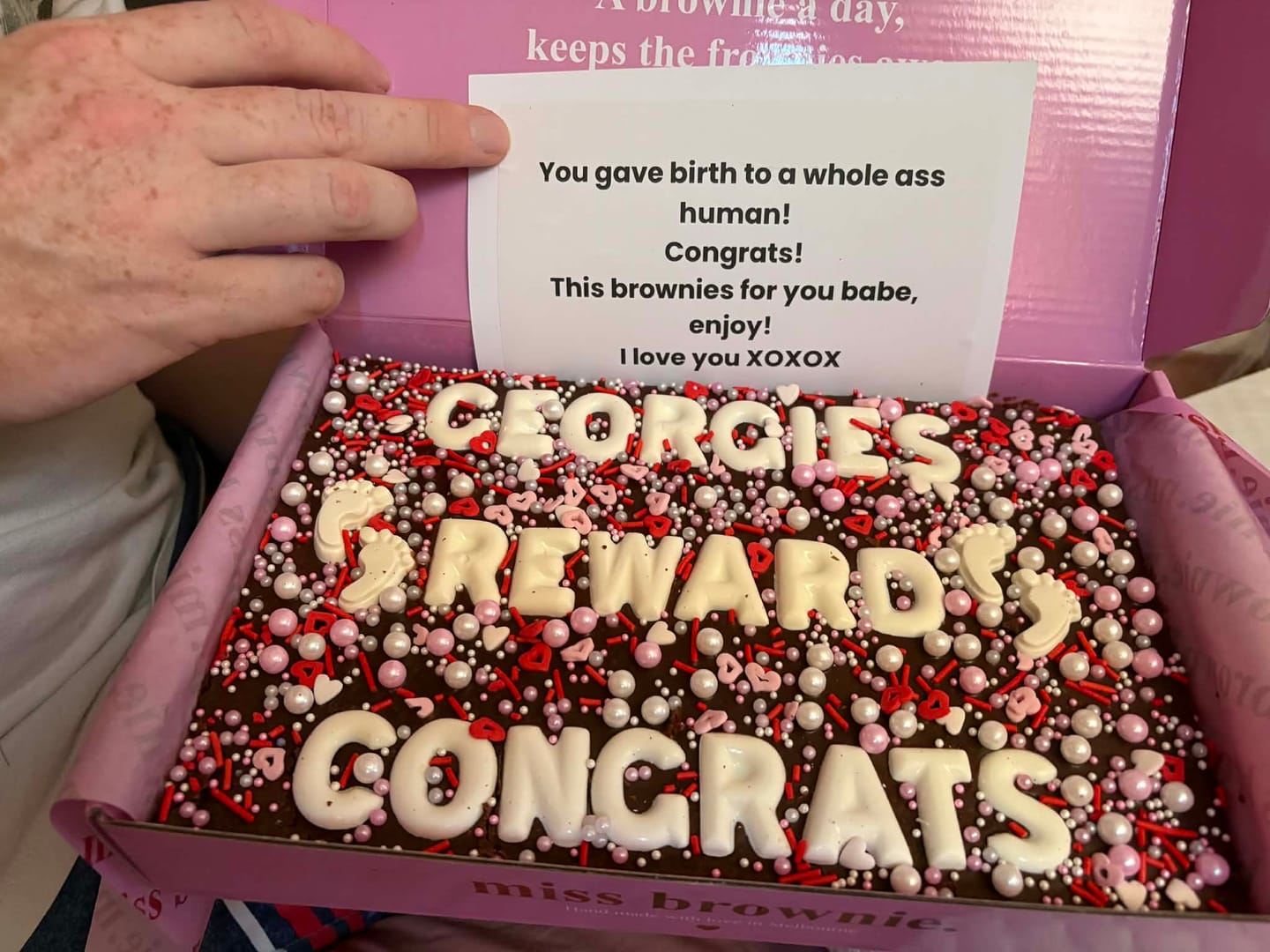 Customer photo review of Custom Baby Brownie