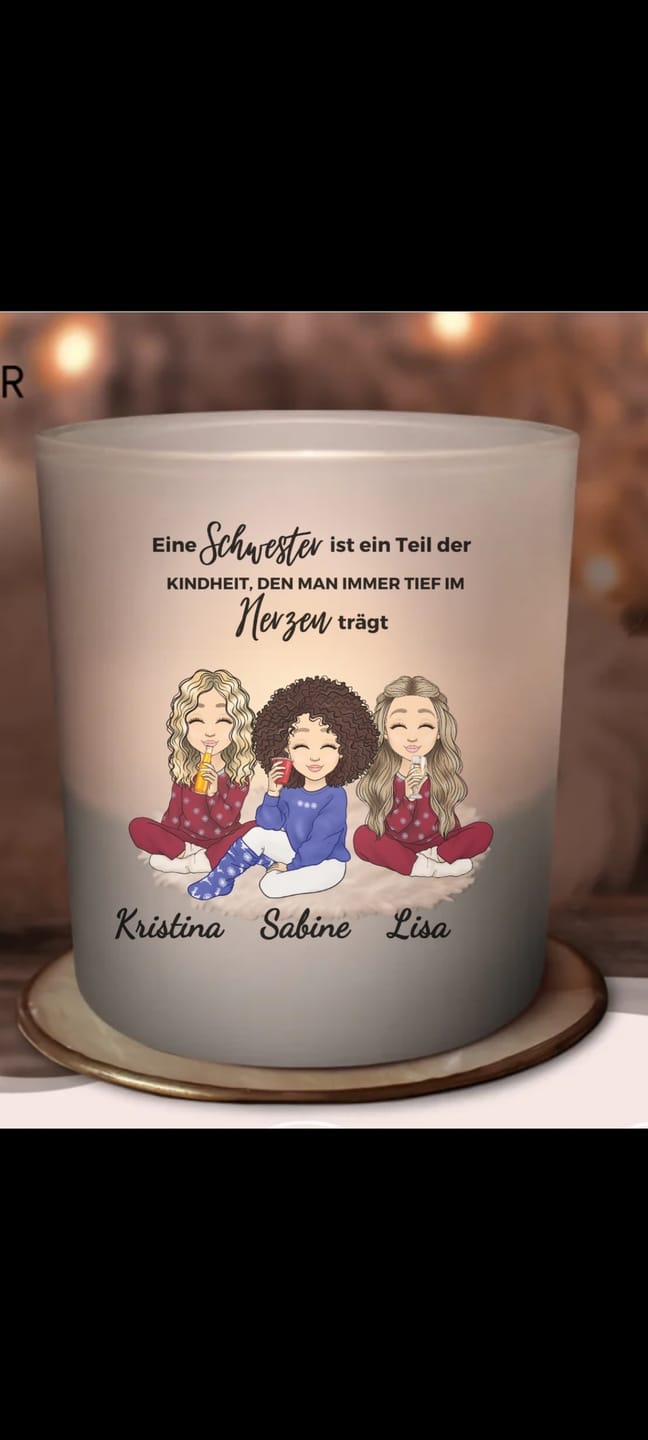 Customer photo review of Herzensmenschen - Personalisiertes Teelicht