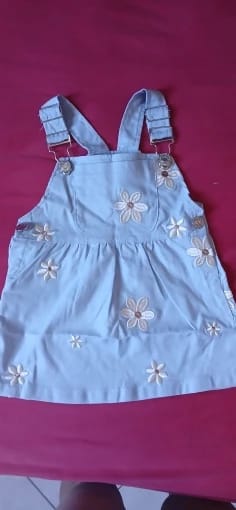 Customer photo review of Blue Flower Embroidery Dress