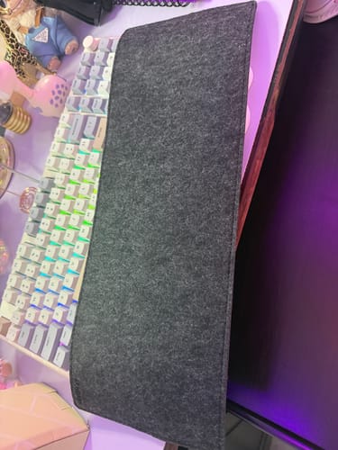 Customer photo review of KEEBMAT™ Premium Felt Edition (incl. Free Coaster!)