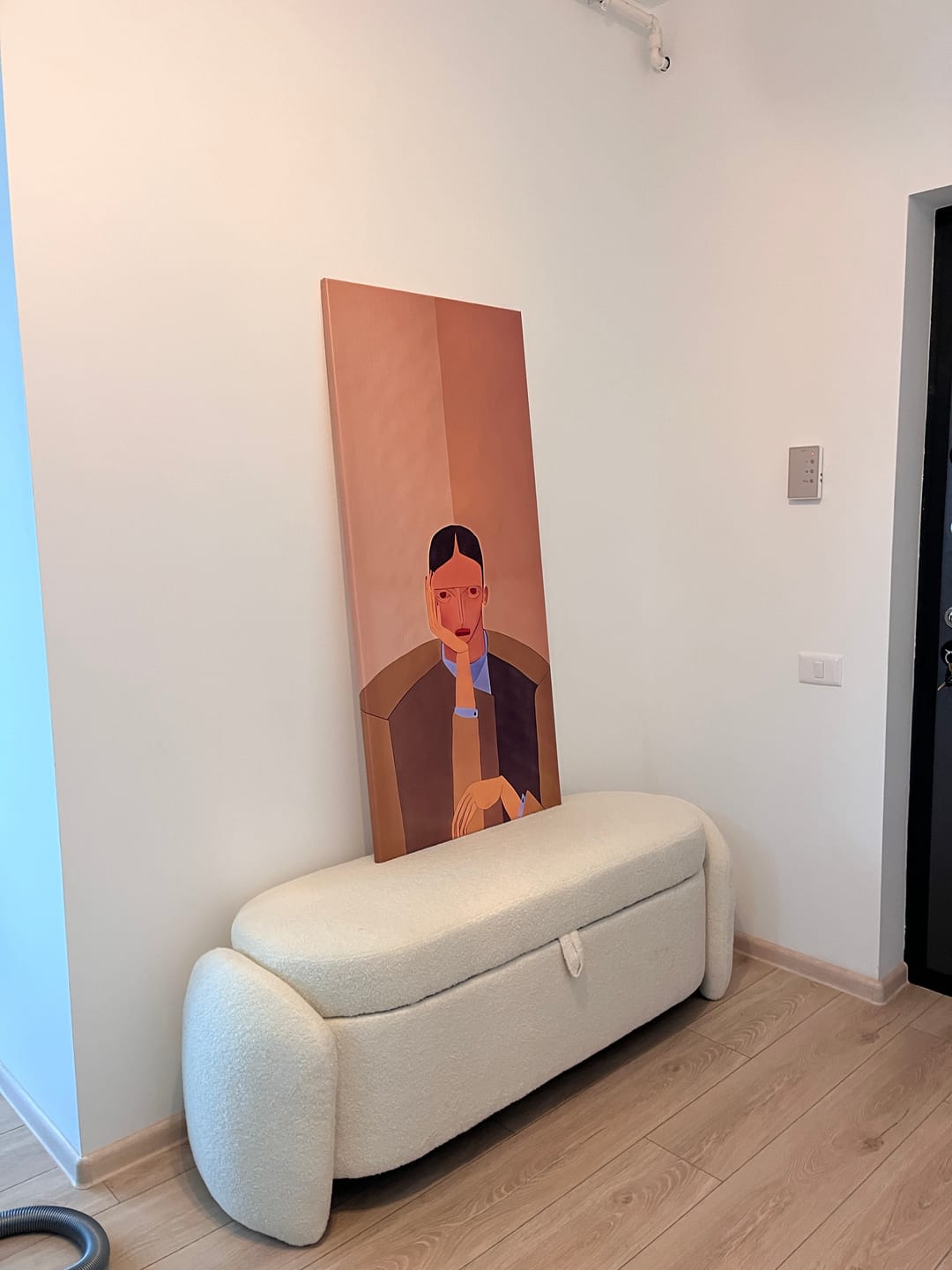 Customer photo review of Bancheta FICARIA, stofa buclata crem, 150x40x47 cm