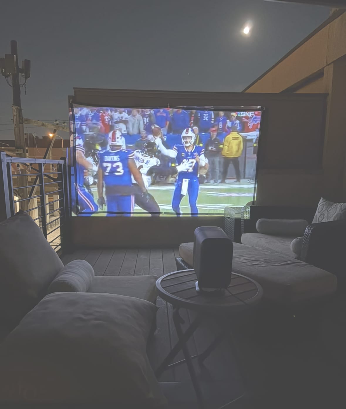 Customer photo review of Lumi Max Projector | Google TV