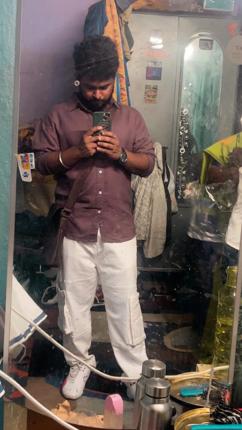 Customer photo review of Twilight Mauve Linen Shirt