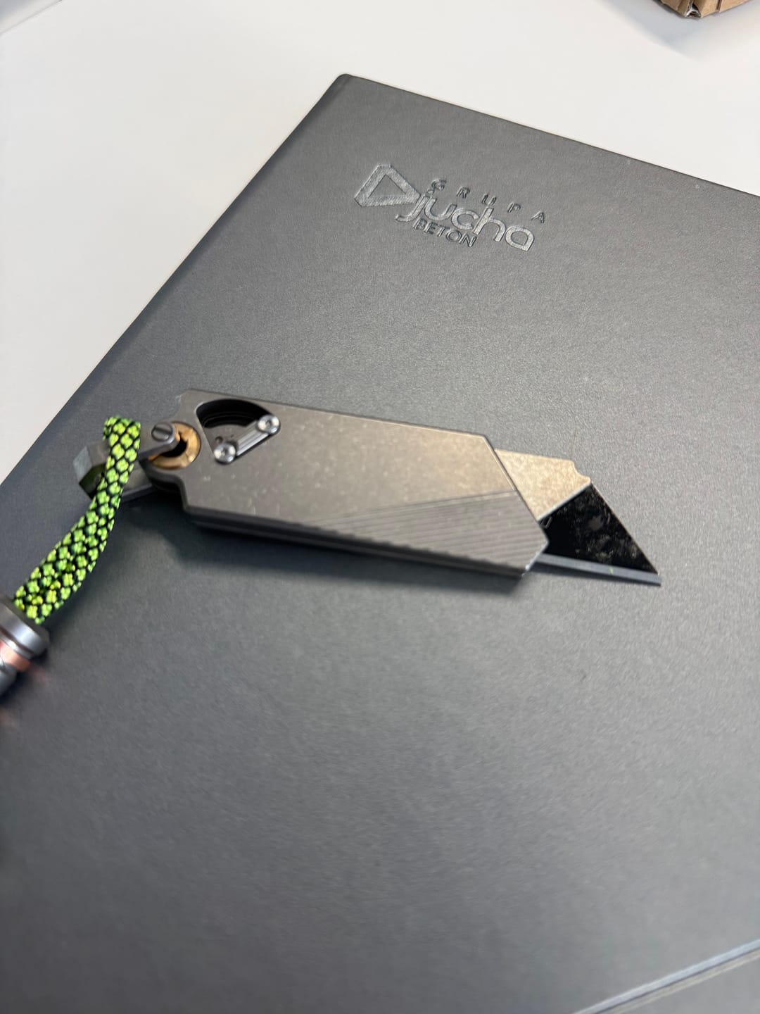Customer photo review of 🌟Black Friday🌟 PICHI G9 Utility Knife (Titanium/Brass)