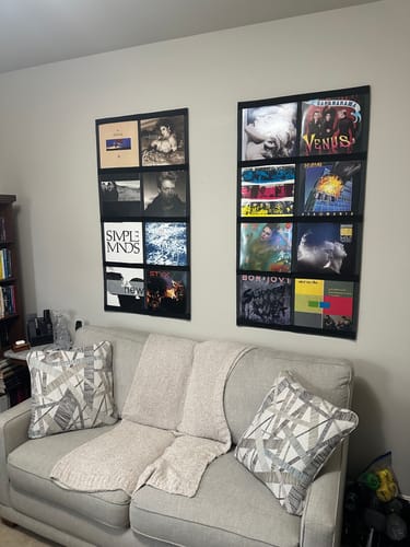 Customer photo review of 12" Vinyl Record Display Frame - LP Wall Storage