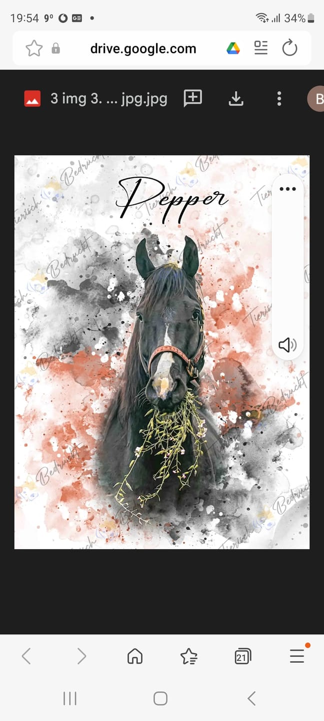 Customer photo review of Dein Pferd als Wasserfarben Portrait