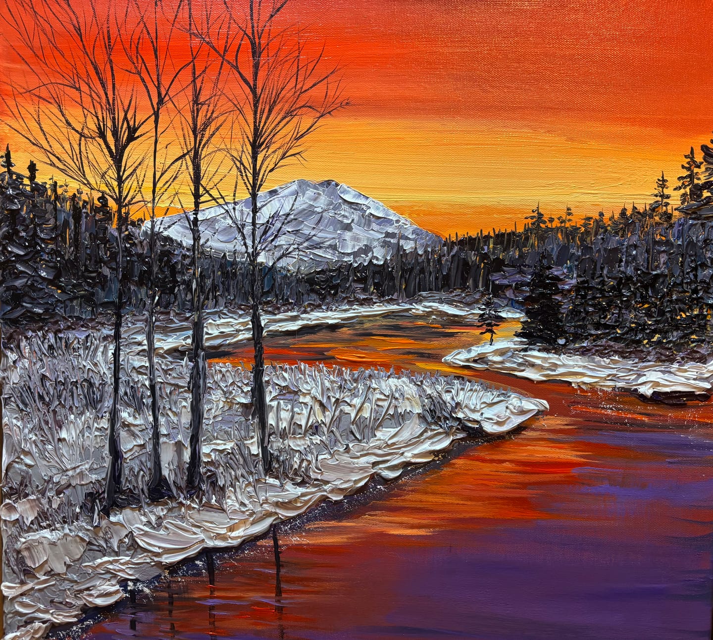 Customer photo review of Medium Orange 16 oz | Thick & Creamy Acrylic Paints for Artists | DabblePaints™️