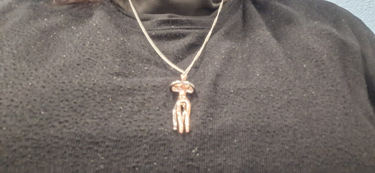 Customer photo review of Collier Couple Enlacé