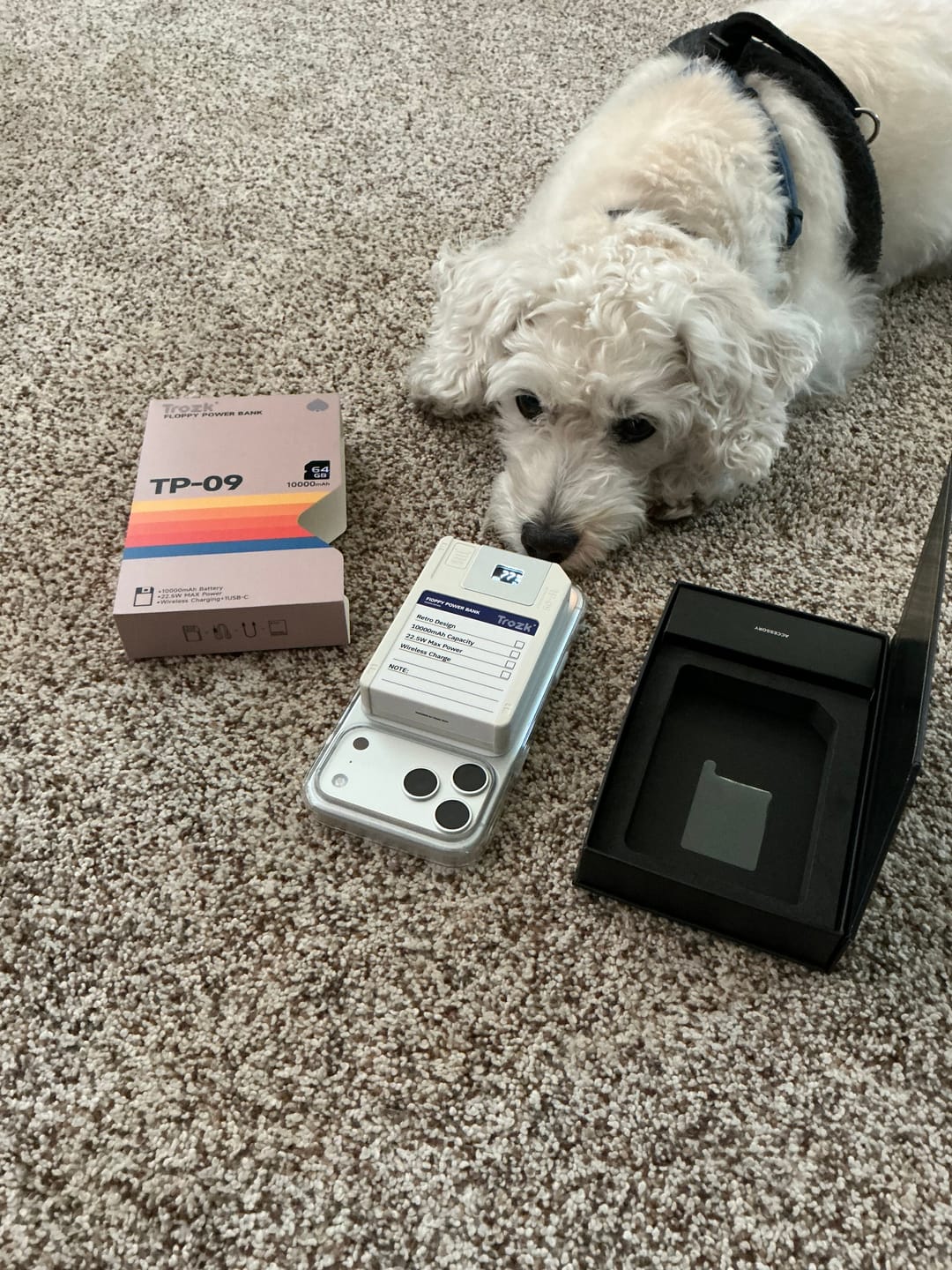 Customer photo review of Trozk Floppy Magnetic Power Bank 10000mAh PD22.5W with storage