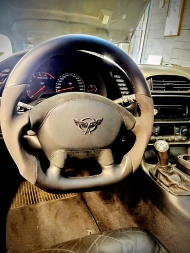 Customer photo review of [Customizable] Custom Airbag Cover Replacement for 1997-2004 Chevrolet Corvette C5 Steering Wheel
