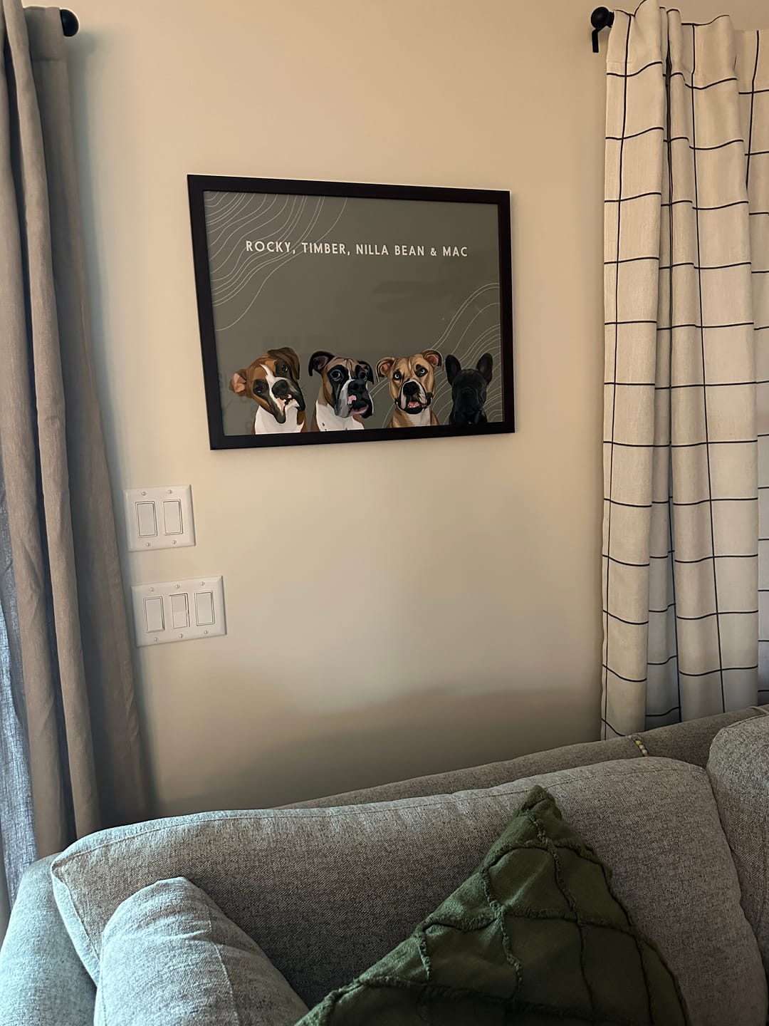Customer photo review of Custom Four Pet Portrait