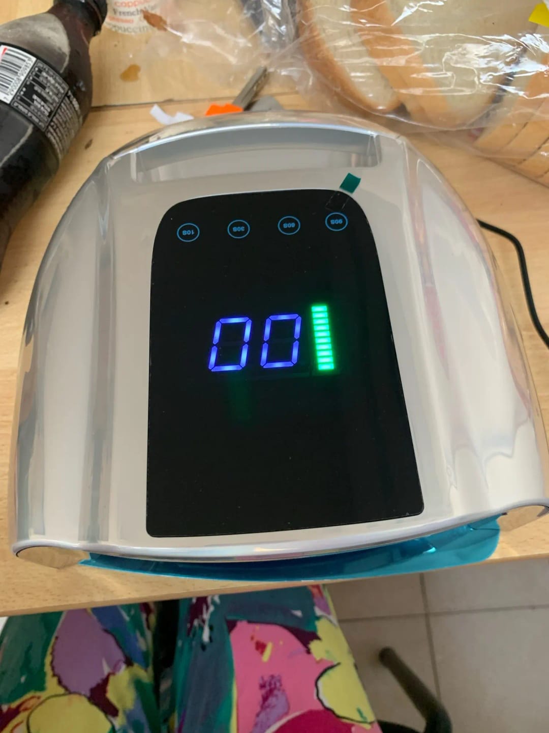 Customer photo review of Nail Lamp For Fast Drying And Portable Gel Cure