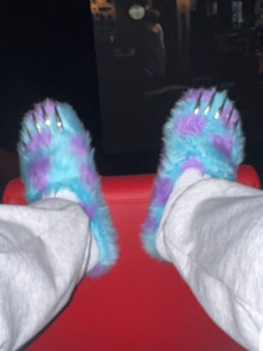 Customer photo review of Bravest Studios Spot Bear Claw Mule Teal
