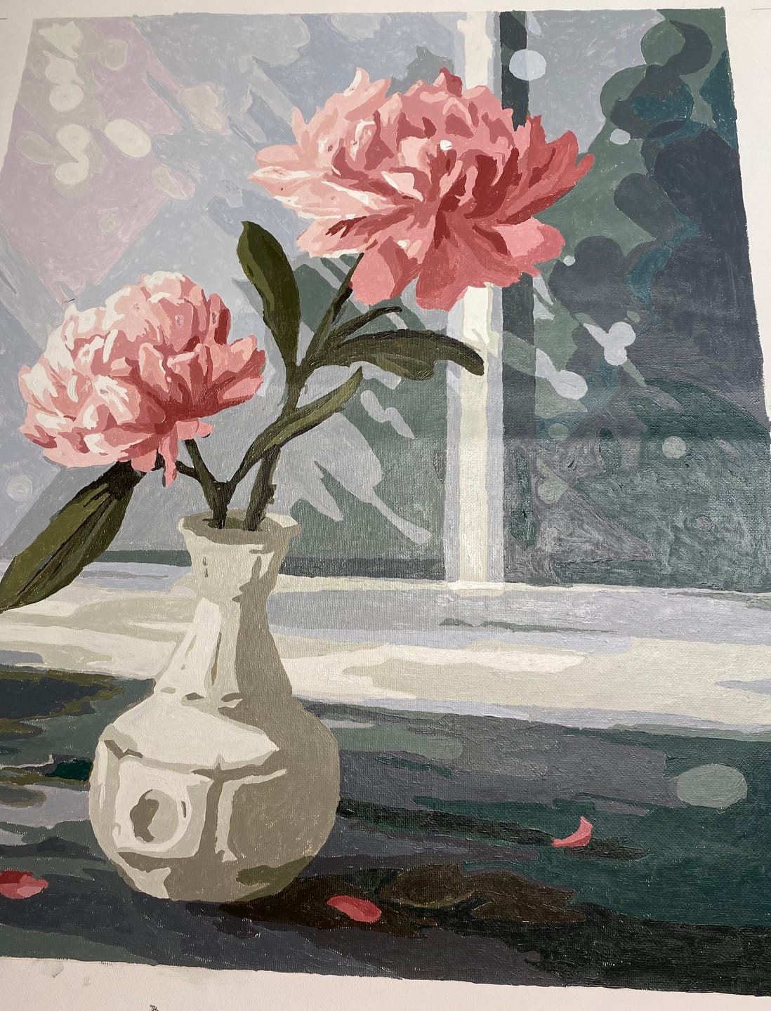 Customer photo review of Malen nach Zahlen - Blume im Wasserglas