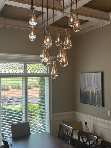 Customer photo review of Raindrop Round Chandelier 36"