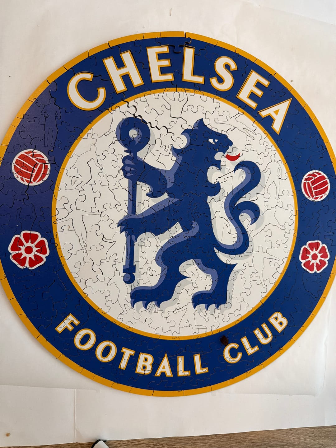 Customer photo review of Chelsea FC® Logo - Wooden Puzzle