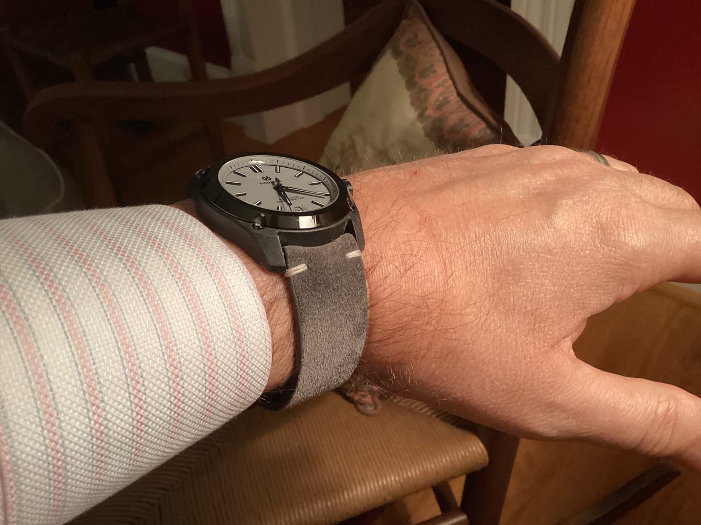 Customer photo review of Concrete Grey Suede
