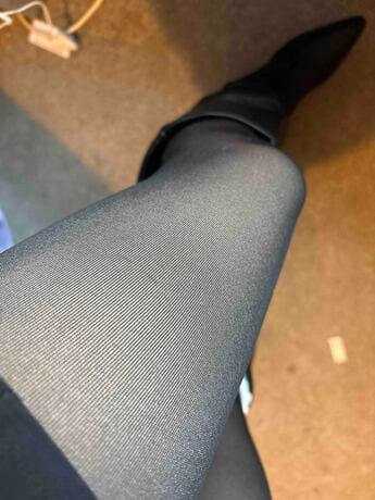 Customer photo review of Collant Polaire Peau Noire