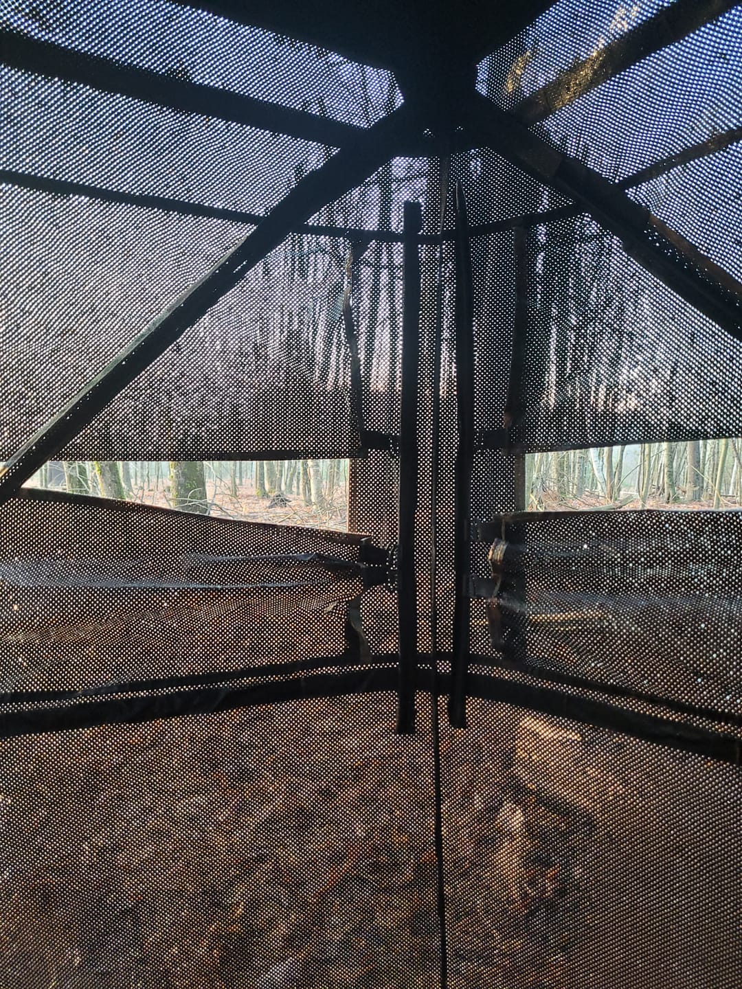 Customer photo review of Vis Series See Through Hunting Blind, Pop Up Ground Deer Blind