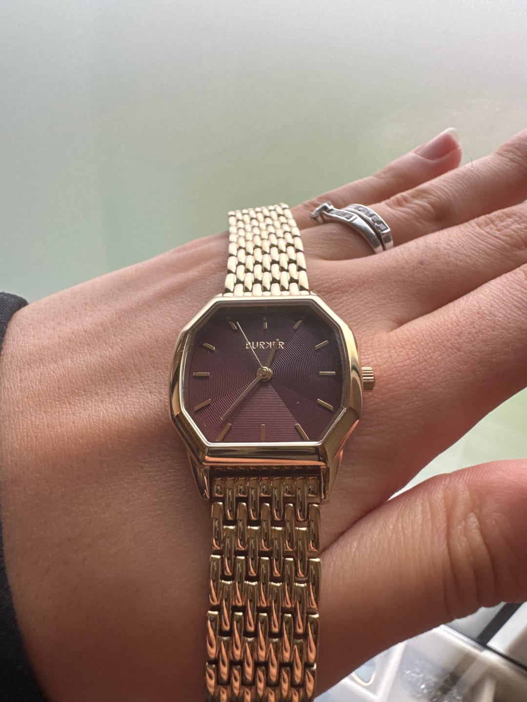 Customer photo review of Julia Gold Burgundy