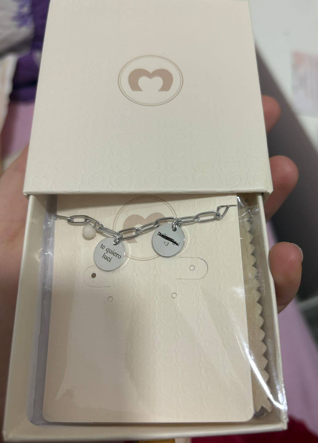 Customer photo review of Pulsera Alianza - Personalizado