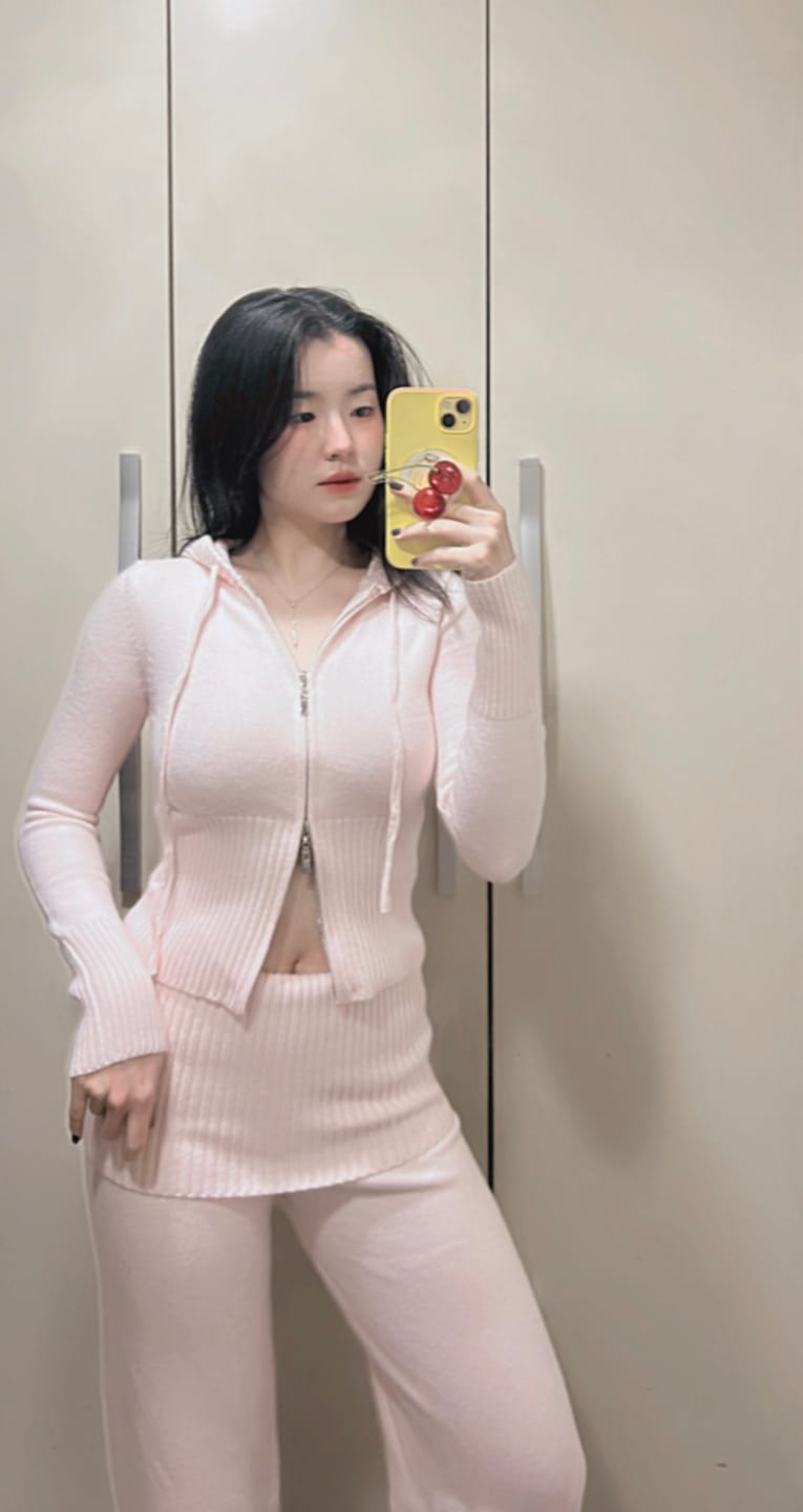 Customer photo review of That Girl Rib Knit Set (Baby Pink)