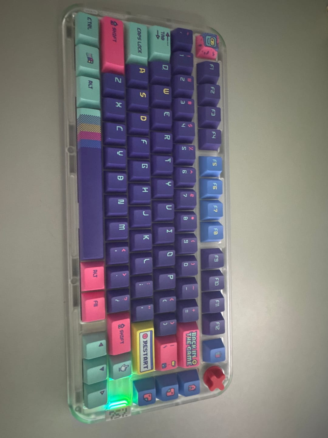 Customer photo review of Keytok Cherry Back in Game - Purple Dye-Sub PBT Keycaps 152pcs / Set