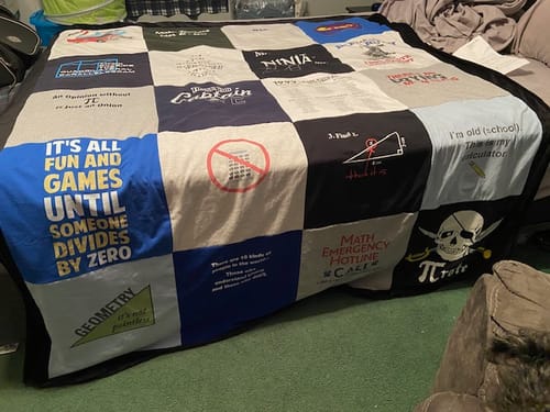 Customer photo review of Fuzz Monsta® T-Shirt Quilts