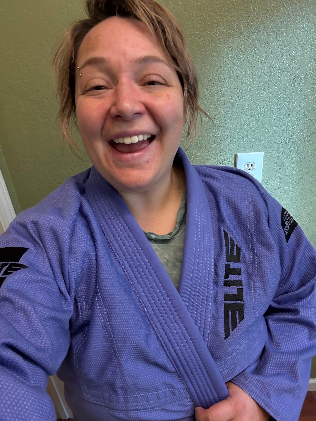 Customer photo review of Core Purple Brazilian Jiu Jitsu Womens BJJ Gi