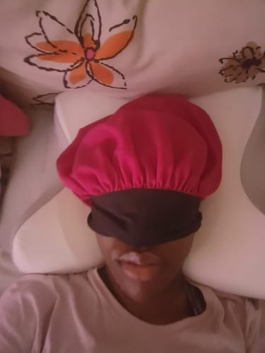 Customer photo review of Cervical Pillow for Neck Pain, Migraines & Sleep Apnea