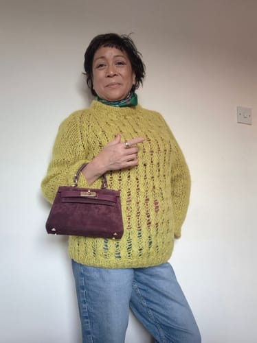 Customer photo review of The Kate Bag - Mini Leather & Suede