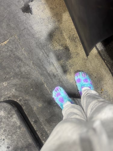 Customer photo review of Bravest Studios Spot Bear Claw Mule Teal