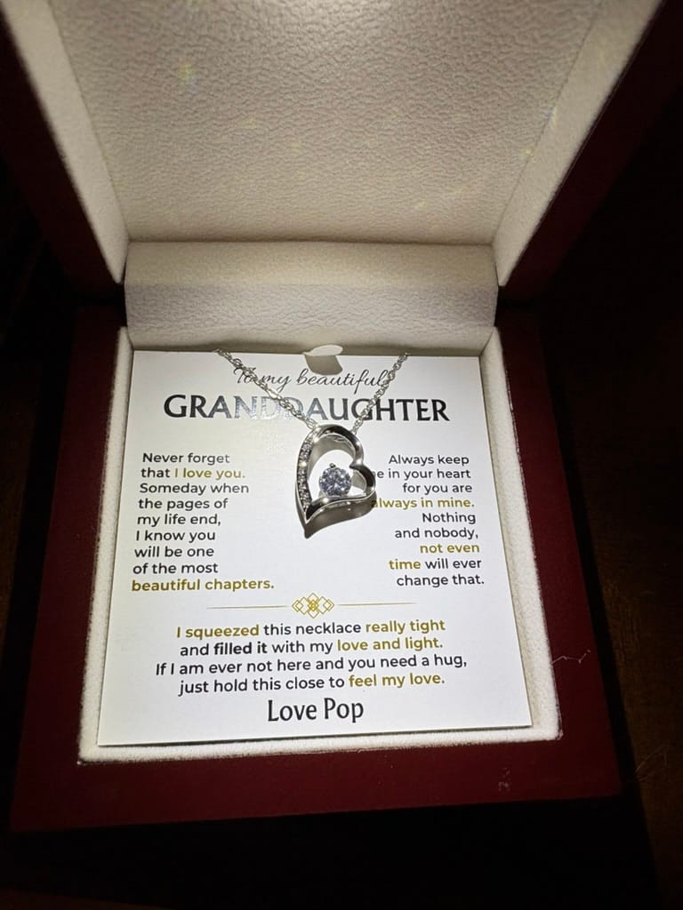 Customer photo review of To My Beautiful Granddaughter - Forever Love Necklace Gift Set - SS514V4
