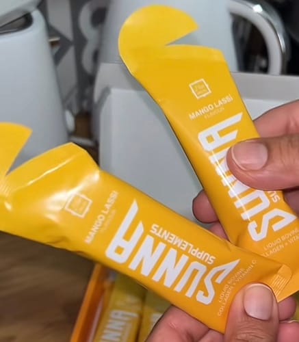 Customer photo review of Mango Lassi Collagen Drink with Vitamin C