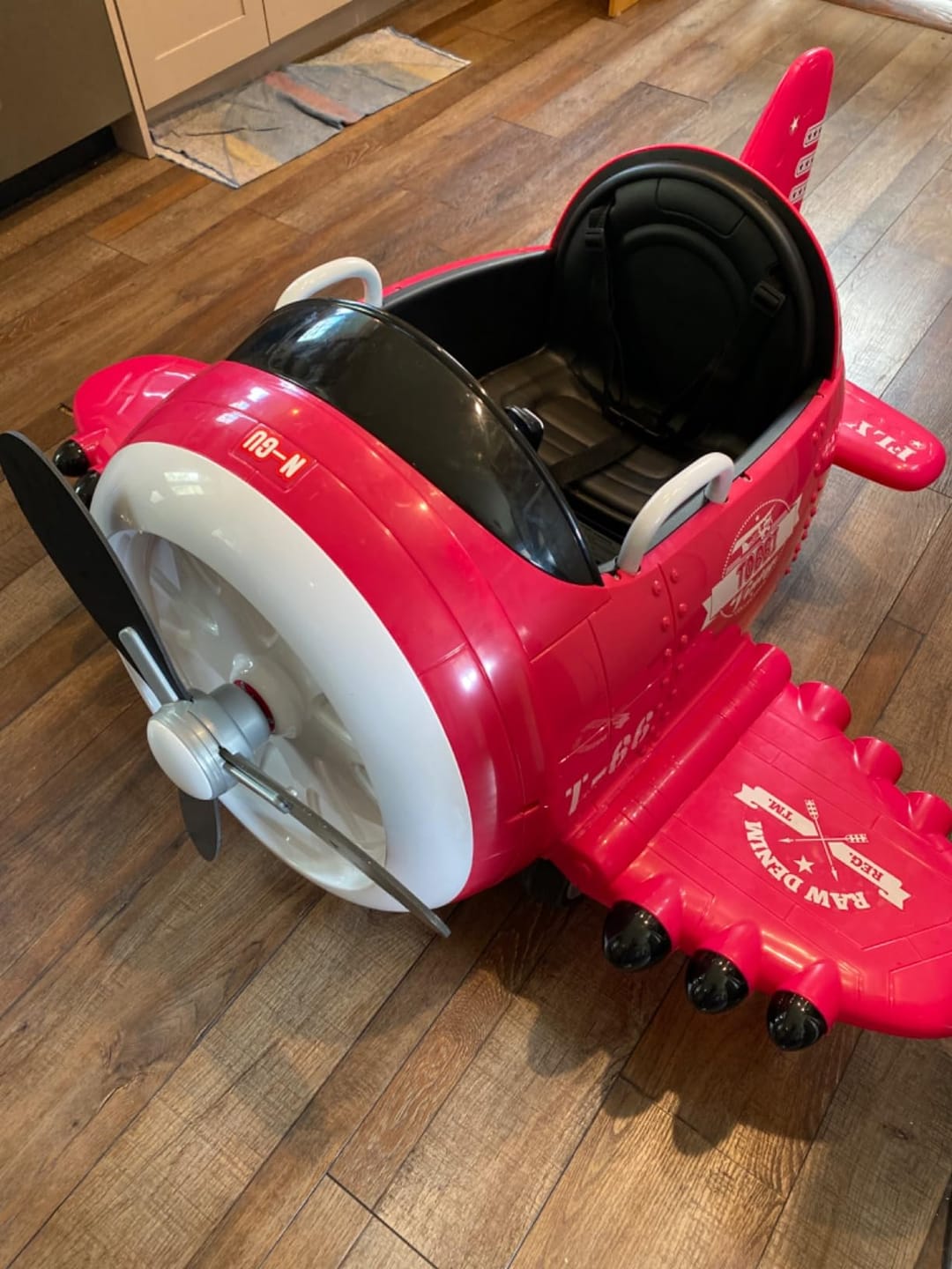 Customer photo review of TOBBI 12V Electric Kids Ride-On Toy Airplane