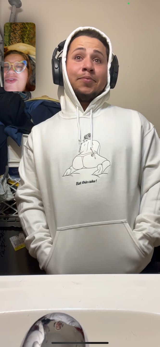 Customer photo review of Spicy Custom Embroidered Photo Hoodie