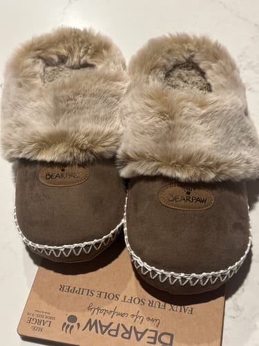 Customer photo review of WOMENS SOFT SOLE SLIPPER HICKORY