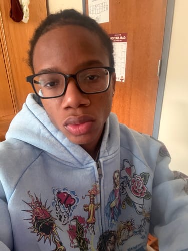 Customer photo review of Righteous Risen King Zip Up Hoodie Blue