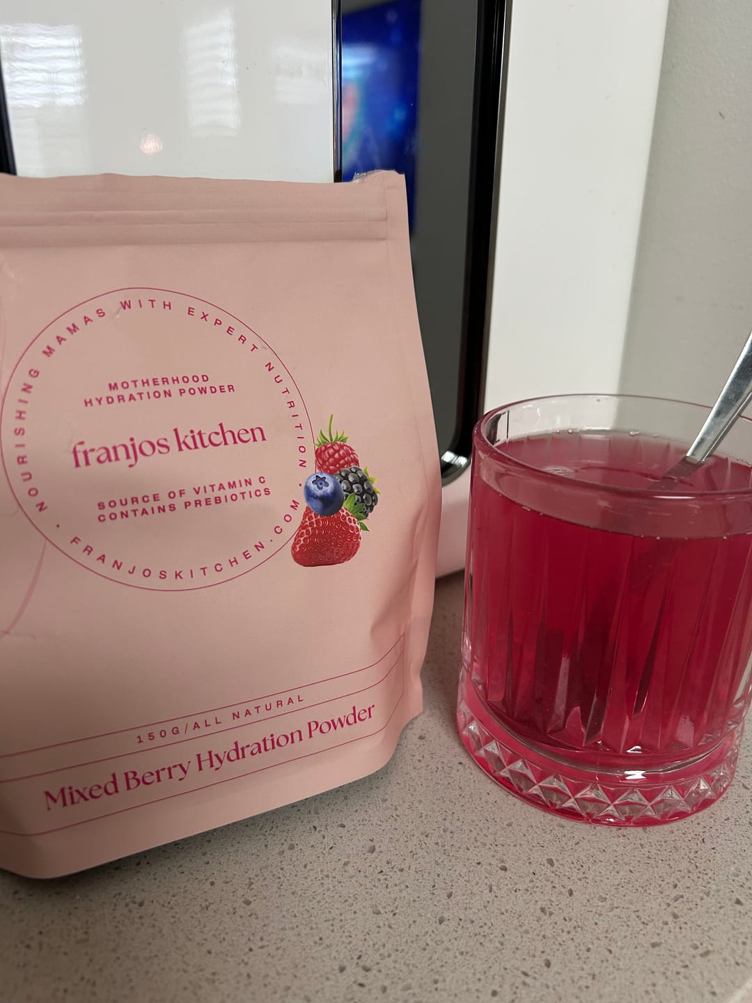 Customer photo review of Motherhood Hydration Powder - Mixed Berry