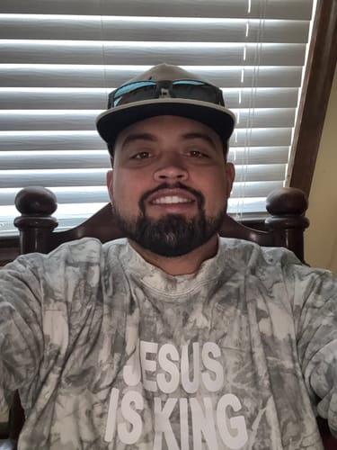 Customer photo review of Pre-Order Jesus Is King Premium Tee