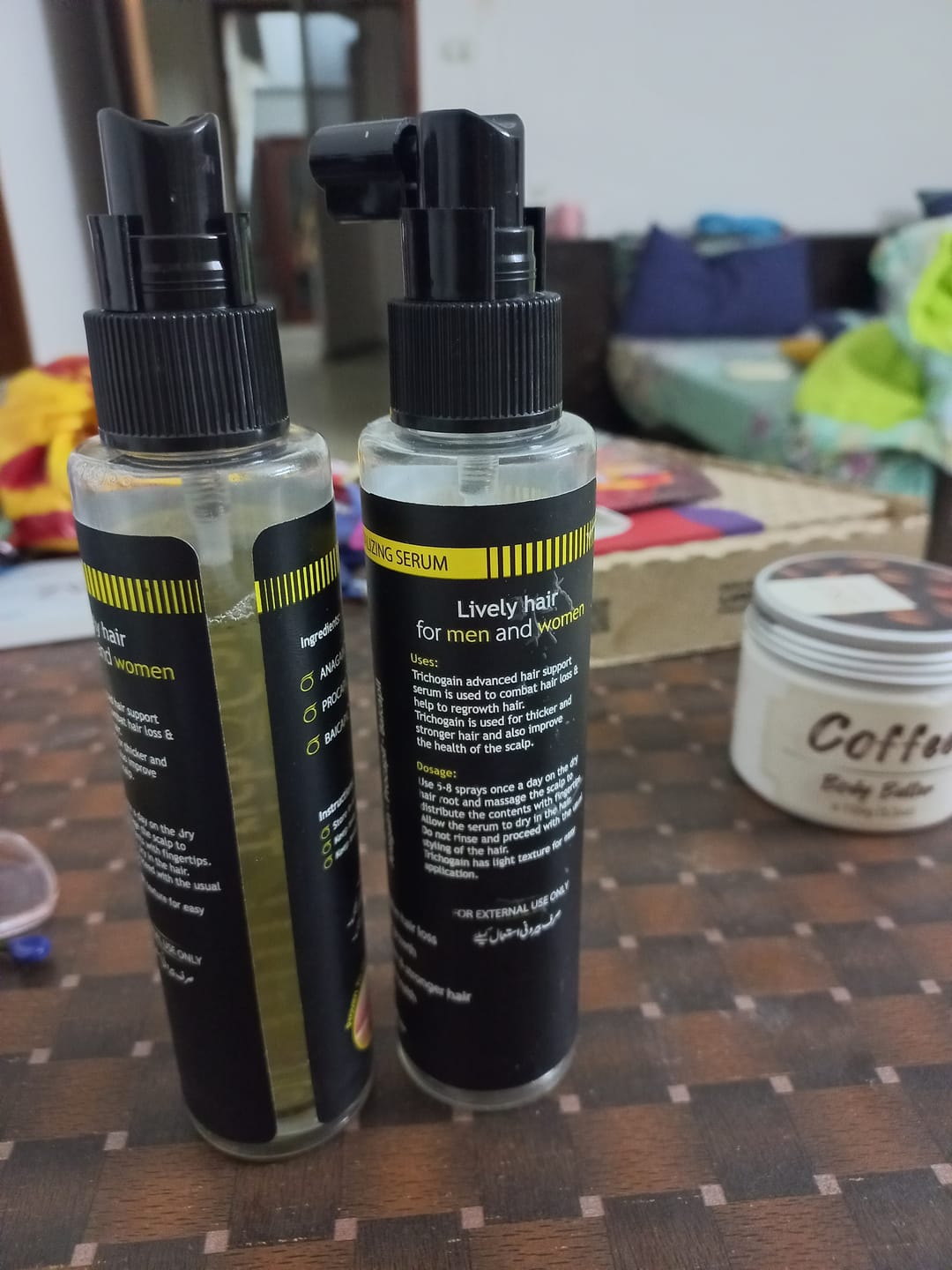 Customer photo review of Trichogain Spray For Hair Growth