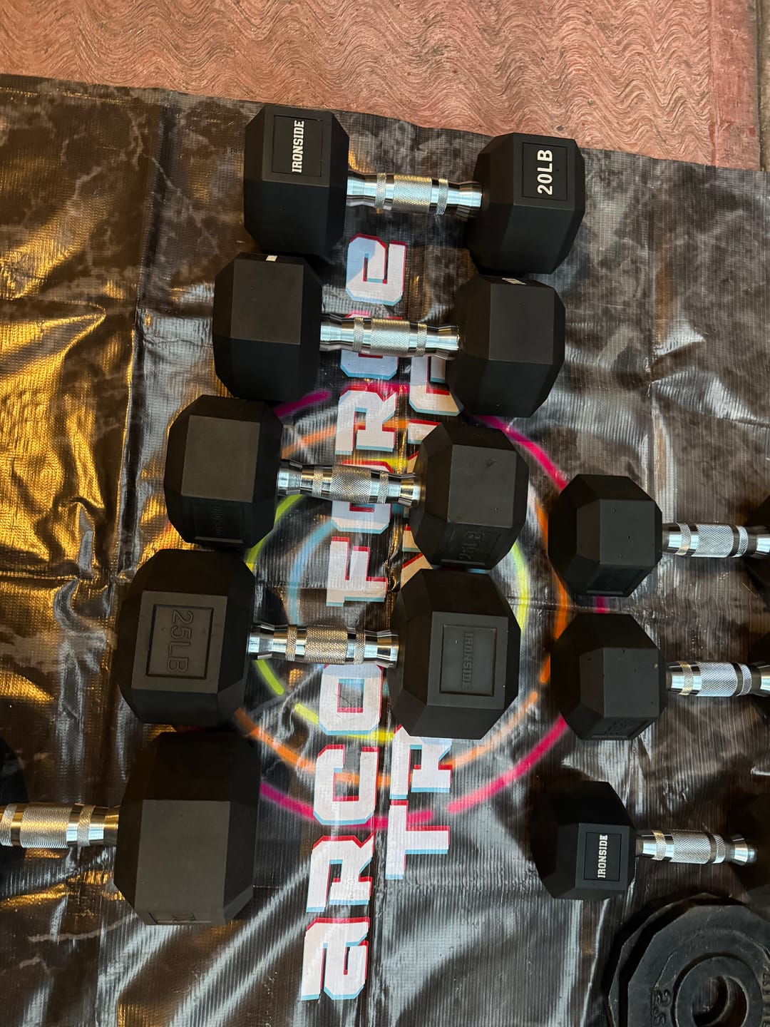 Customer photo review of Mancuerna Hexagonal 5 a 100 lb IRONSIDE (unidad)