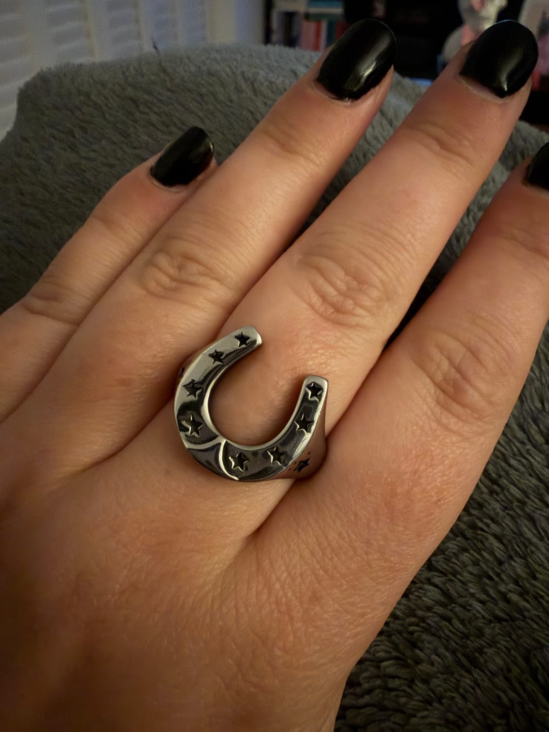 Customer photo review of Horse Shoe Ring