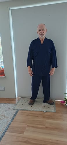 Customer photo review of Himoriwabi Eversoft Bamboo Samue - Nihon Blue
