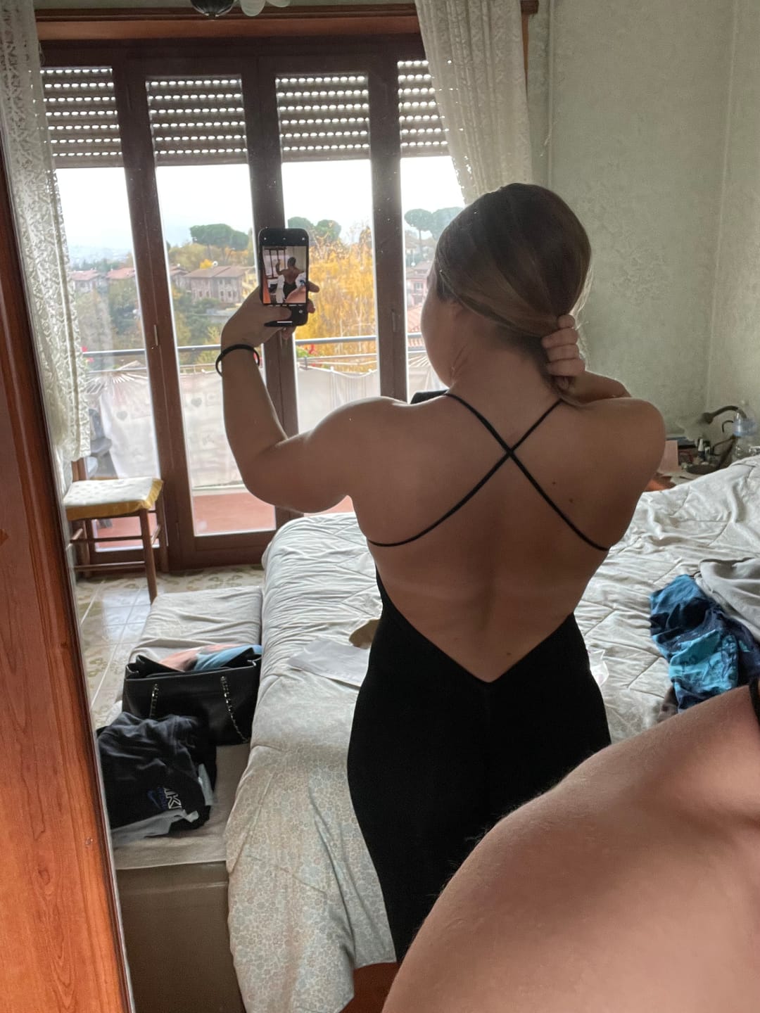 Customer photo review of Jumpsuit Lunga Teti Bretelline Nero