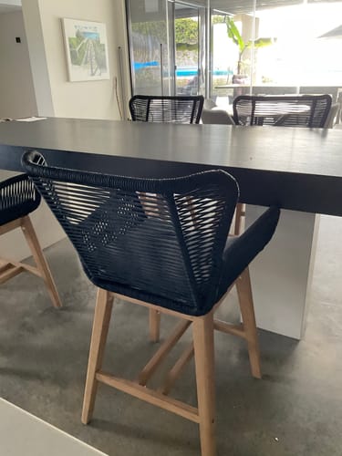 Customer photo review of Krew Rope Bar Stool in Black