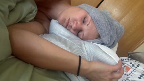 Customer photo review of Cervical Pillow for Neck Pain, Migraines & Sleep Apnea