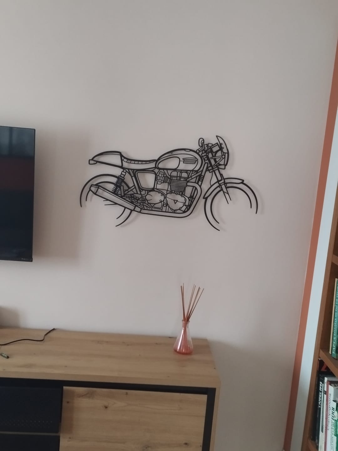Customer photo review of Thruxton 900 2013 Silhouette Metal Wall Art
