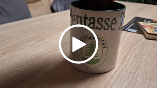 Customer video review of TassenExpress - Becher Keramik Tasse mit Logo bedruckt 325ml Firmenlogo